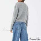 Round-neck Cropped Button Knitted Cardigan