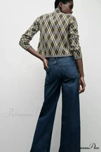 Round Neck Knitted Cardigan