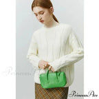 Round Neck Twisted Mohair Casual Solid Full Sleeve Christmas Sweater