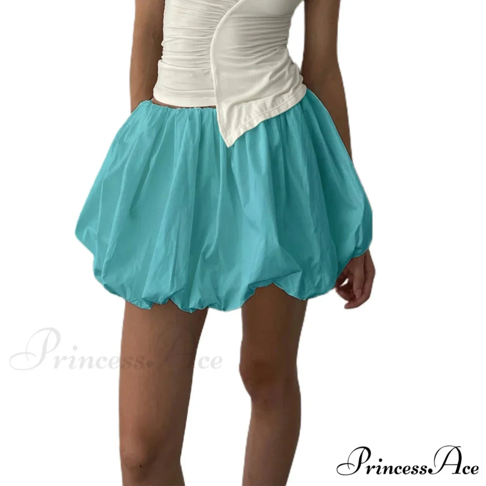 Round Puffball Stretchy Skirt