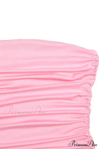 Ruched Fishtail Slit Dress