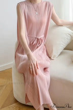 Ruched Lace-Up Midi Dress