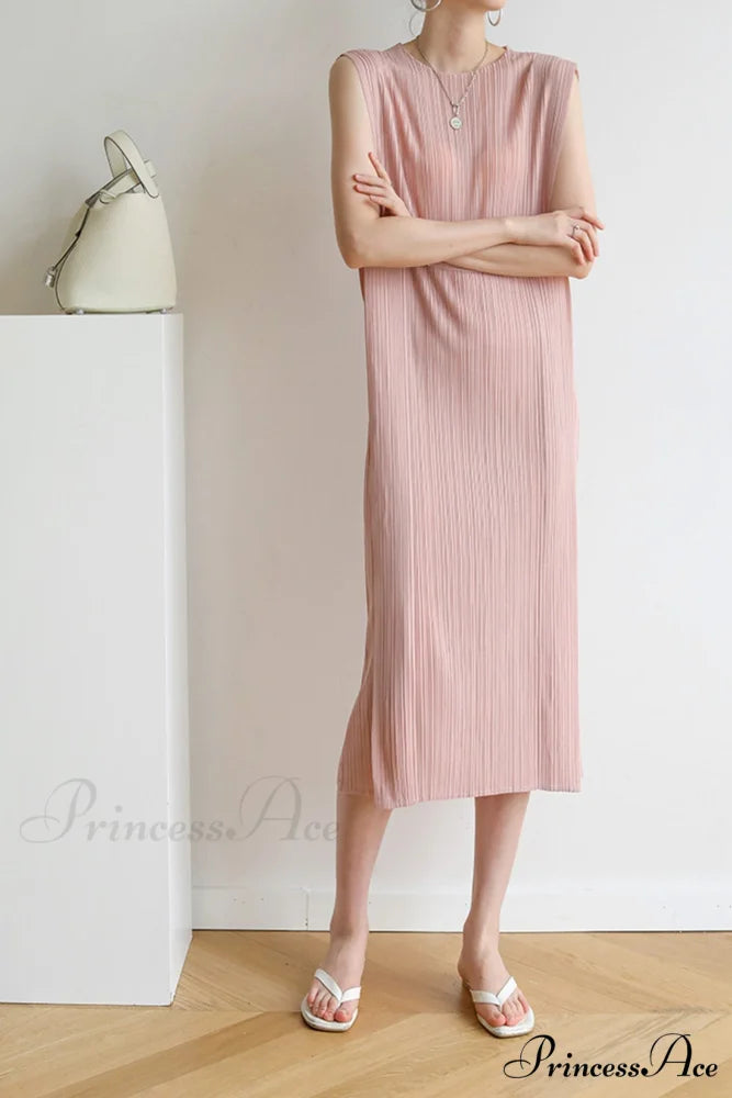 Ruched Lace-Up Midi Dress