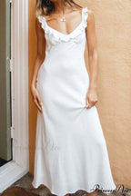 Ruffle Cami Dress with Low Cut