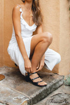 Ruffle Cami Dress with Low Cut