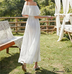 Ruffled Romance Off Charming The Shoulder Maxi Dress