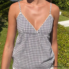 Ruffled Thin Strap Midriff Top