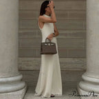 Ruffles Backless Maxi Dress