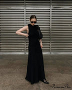 Ruffles Backless Maxi Dress