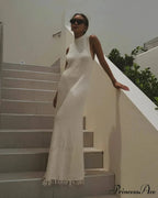 Ruffles Backless Maxi Dress