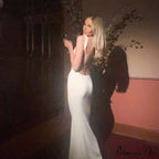 Ruffles Green Straps Backless Elegant Bodycon Evening Maxi Dress