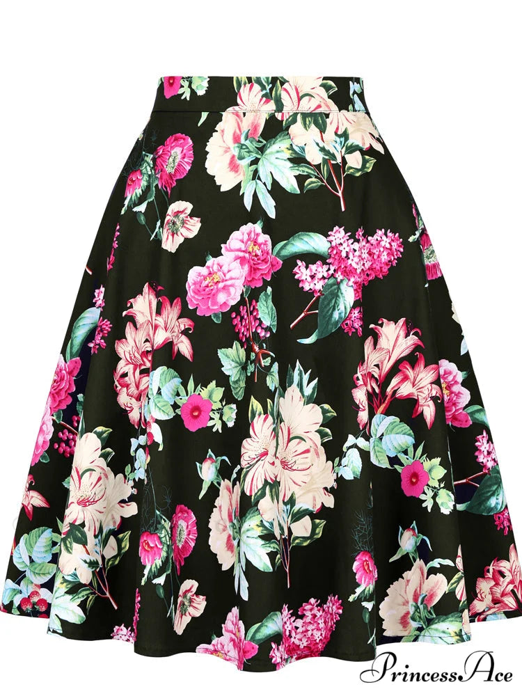 Runway Vintage Rockabilly Midi Skirt