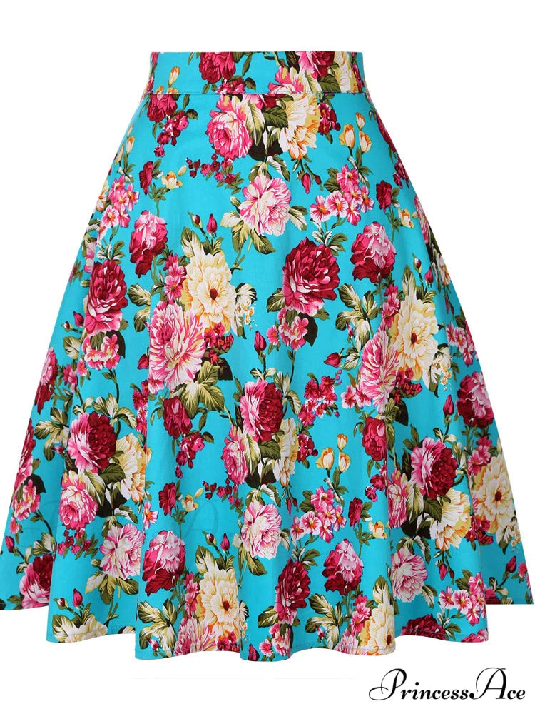 Runway Vintage Rockabilly Midi Skirt