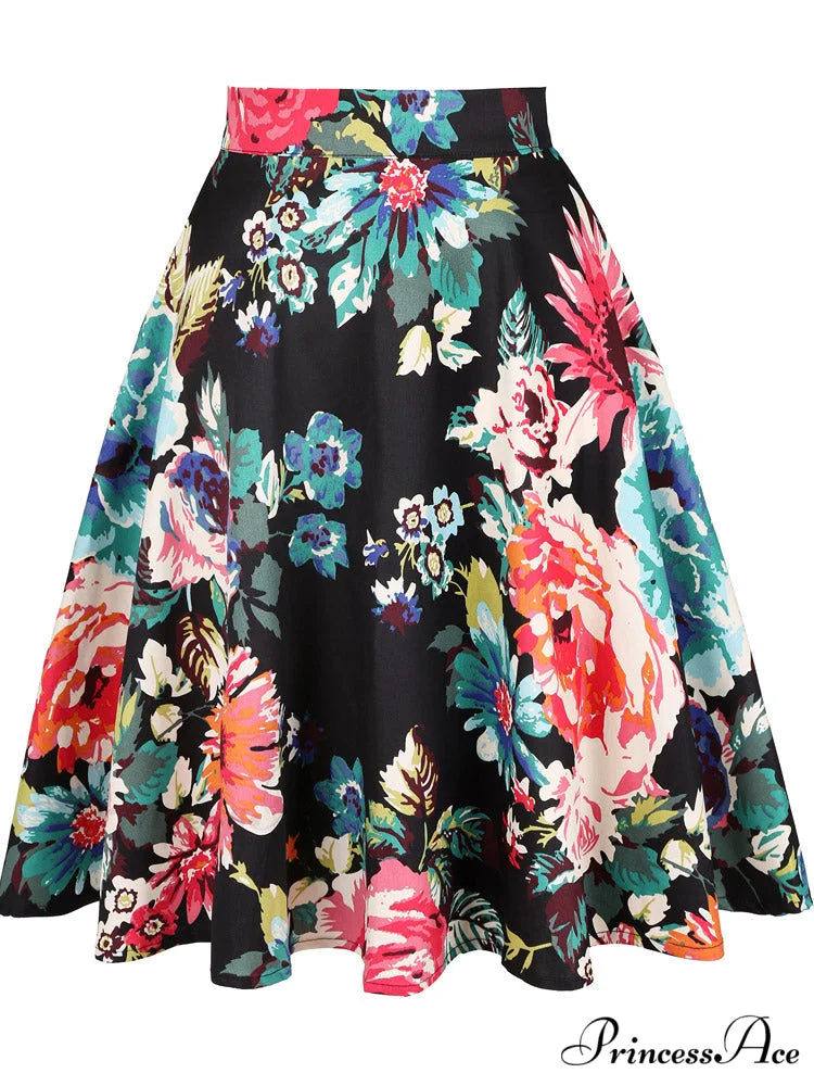 Runway Vintage Rockabilly Midi Skirt