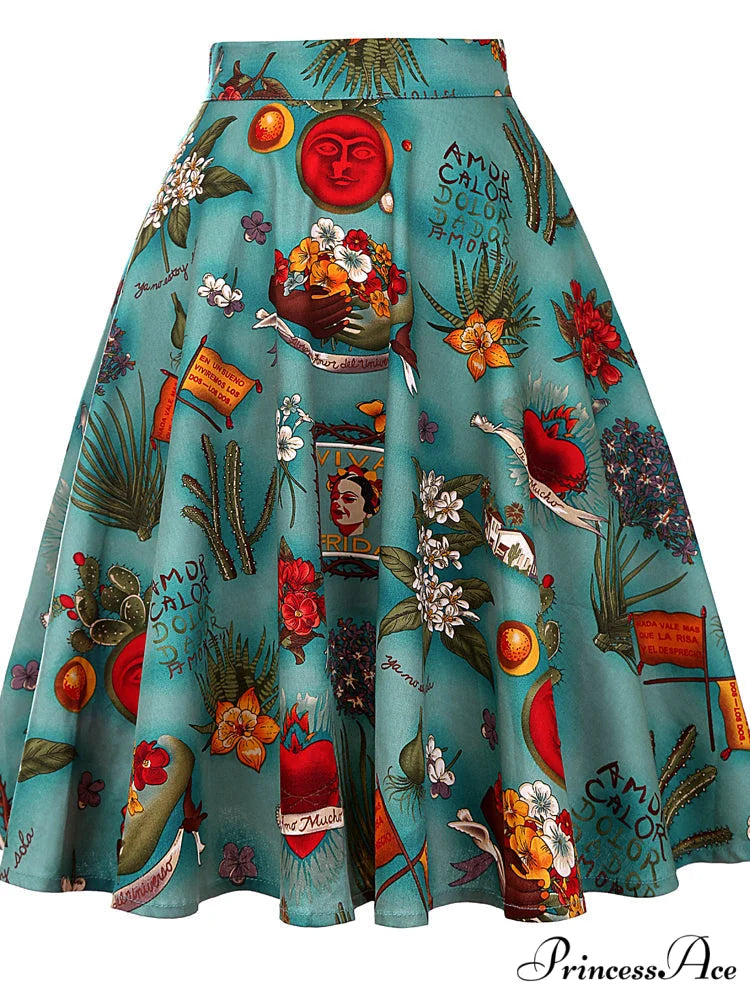 Runway Vintage Rockabilly Midi Skirt