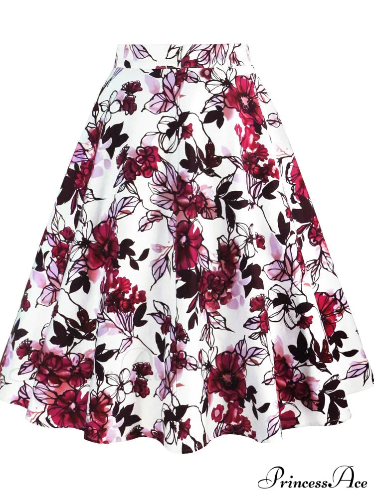 Runway Vintage Rockabilly Midi Skirt