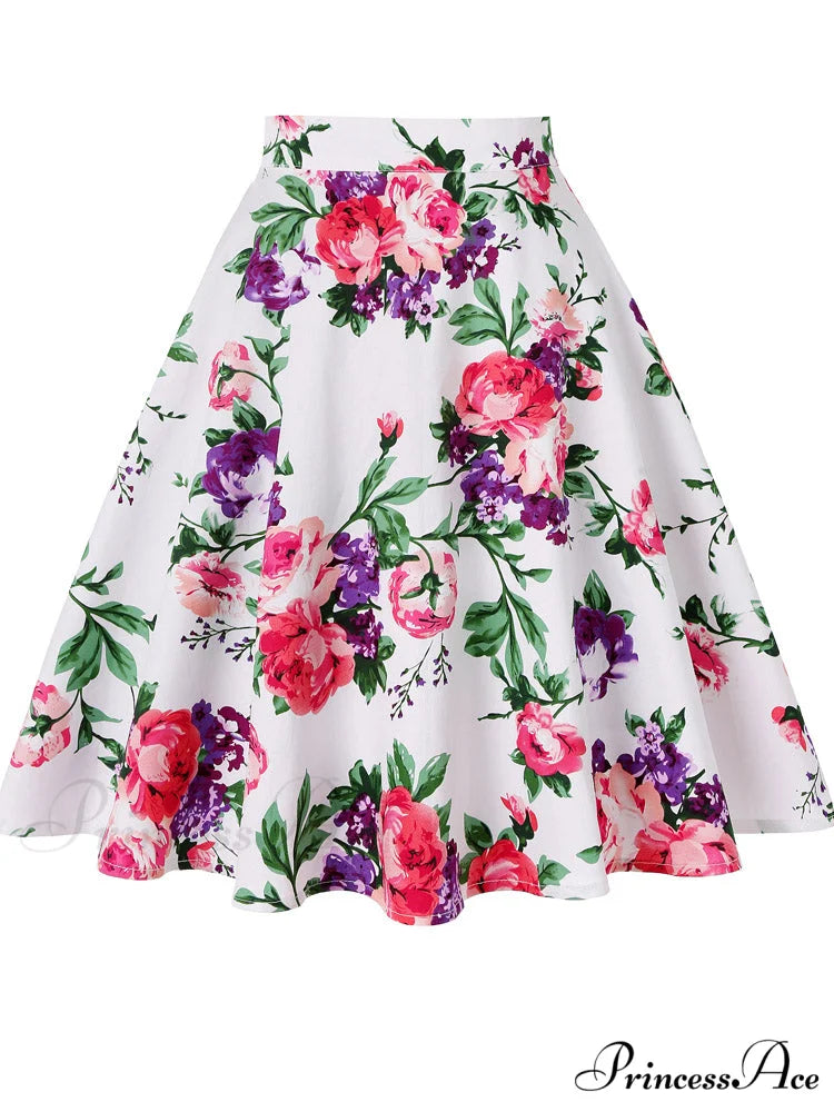 Runway Vintage Rockabilly Midi Skirt