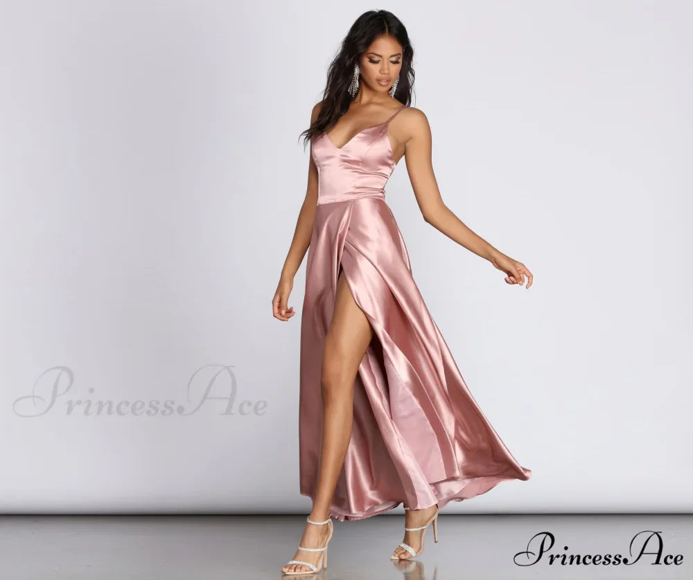 Ryder Satin Stylish A-Line Gown