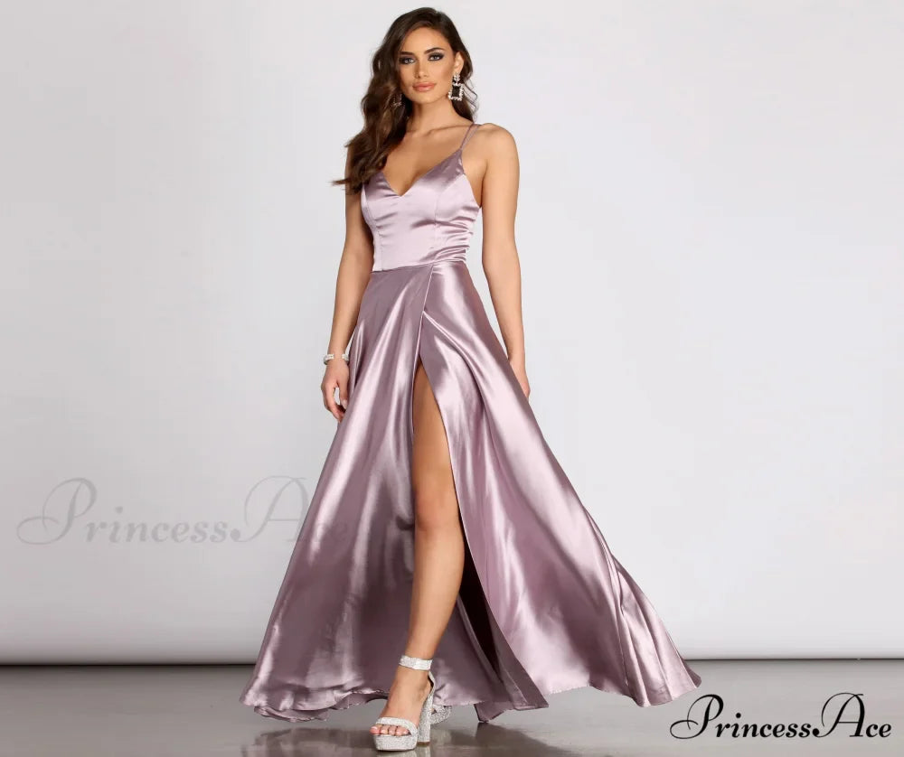 Ryder Satin Stylish A-Line Gown