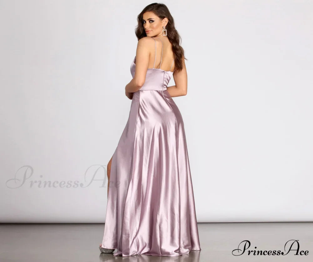 Ryder Satin Stylish A-Line Gown