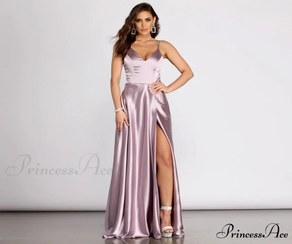 Ryder Satin Stylish A-Line Gown