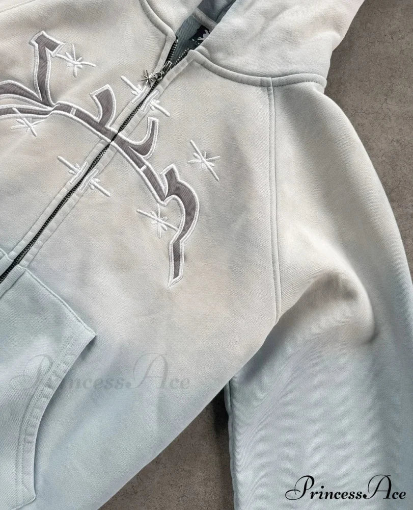 Sacred Stitched Zip Up Hoodie
