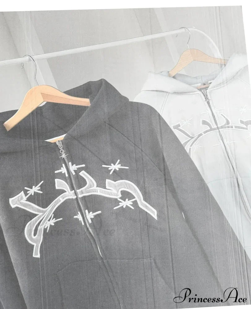 Sacred Stitched Zip Up Hoodie