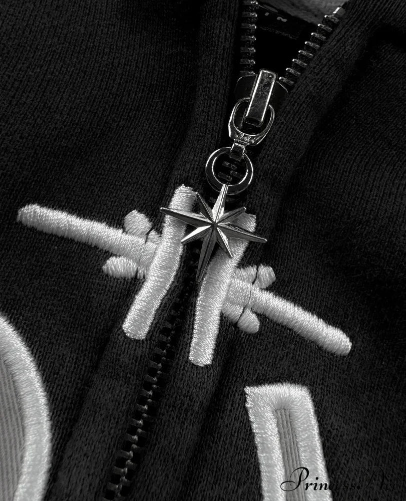 Sacred Stitched Zip Up Hoodie