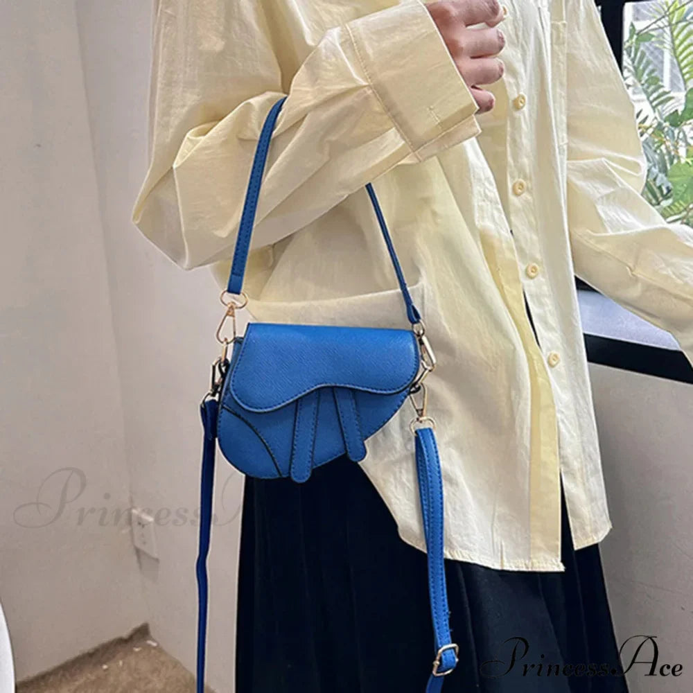 Saddle Courier Leather Crossbody Shoulder Purse