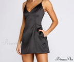 Satin Chic Stylish Mini Dress