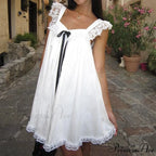 Satin Knot Infant Mini Dress