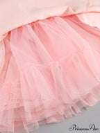 Satin Tulle Frill Charming Strap Mini Dress