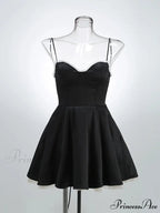 Satin Tulle Frill Charming Strap Mini Dress