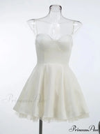 Satin Tulle Frill Charming Strap Mini Dress