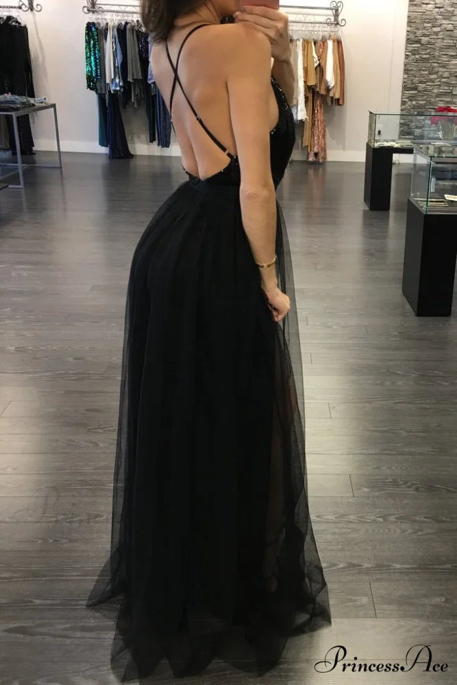 Saylor Formal Double Charming Slit Tulle Dress