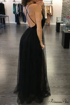 Saylor Formal Double Charming Slit Tulle Dress