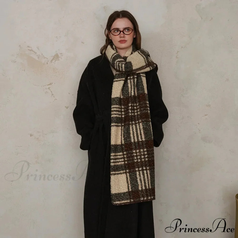Scottish Woolen Plaid Scarf for Women - Autumn/Winter Shawl