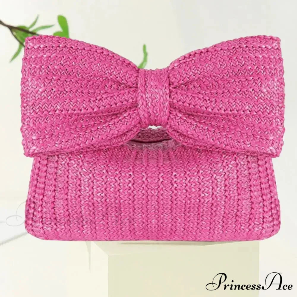 Seaside Arc Form Straw Clutch Wristlet