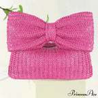 Seaside Arc Form Straw Clutch Wristlet