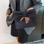 Seaside Arc Form Straw Clutch Wristlet