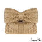 Seaside Arc Form Straw Clutch Wristlet