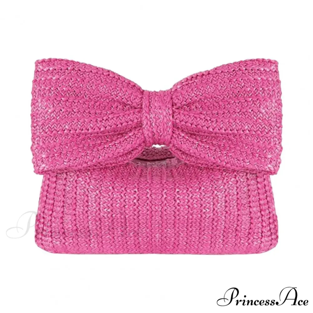 Seaside Arc Form Straw Clutch Wristlet