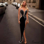 Seductive Bandeau Embellished Bodycon Dress Celebration Prom Dress