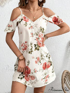Seductive Bandeau Patterned Summer Flower Dress