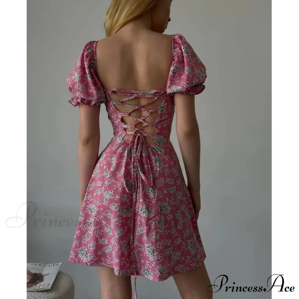 Seductive Blossom Pattern Envelop Blossom Dress