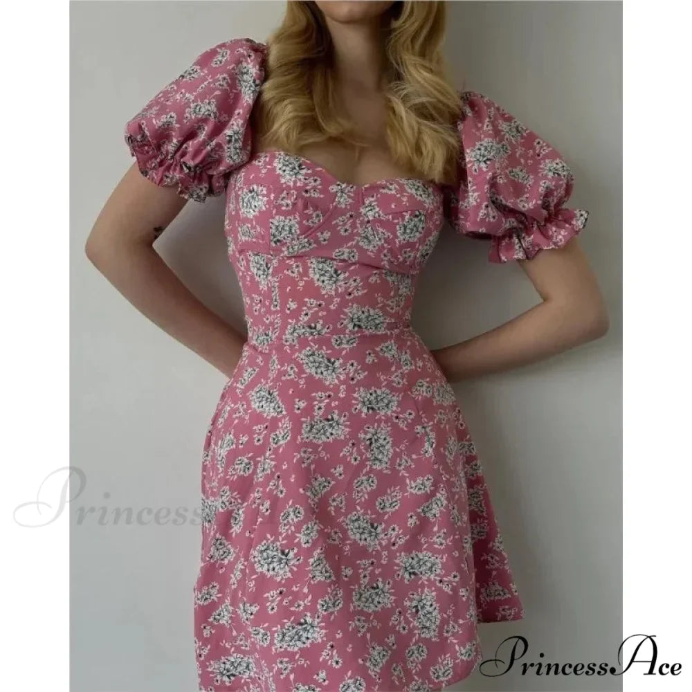 Seductive Blossom Pattern Envelop Blossom Dress