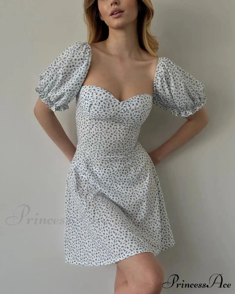 Seductive Blossom Pattern Envelop Blossom Dress