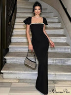 Seductive Cascade Crystal Bandage Gown Formal Gown