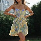 Seductive Chiffon Frill Floral Suspender Sundress