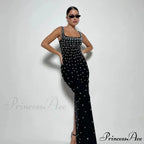 Seductive Open-Backed Gem Bandage Prom Dress for Party